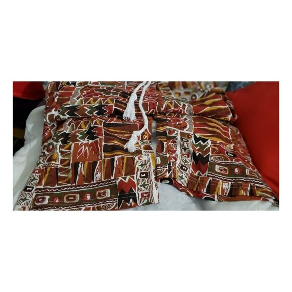 African Print Drawstring Pants - Picture 3 of 3